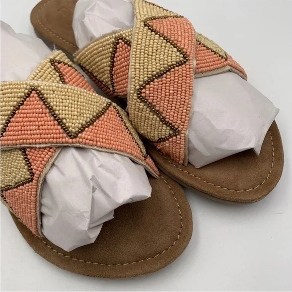 BED STU Roan Bahama Beaded Slide Sandals NWOT 7.5 - Picture 9 of 15